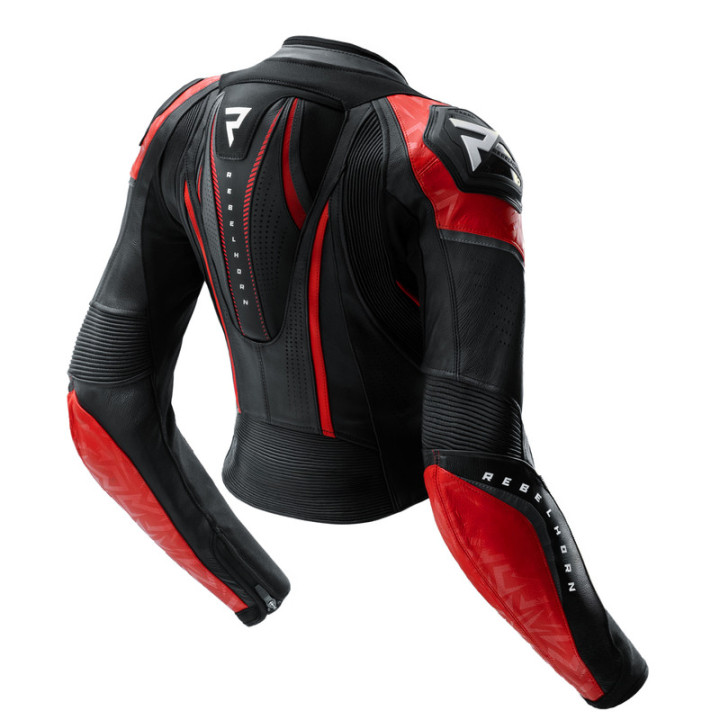 KURTKA MOTOCYKLOWA SKÓRZANA DAMSKA REBELHORN DIVA RS BLACK RED