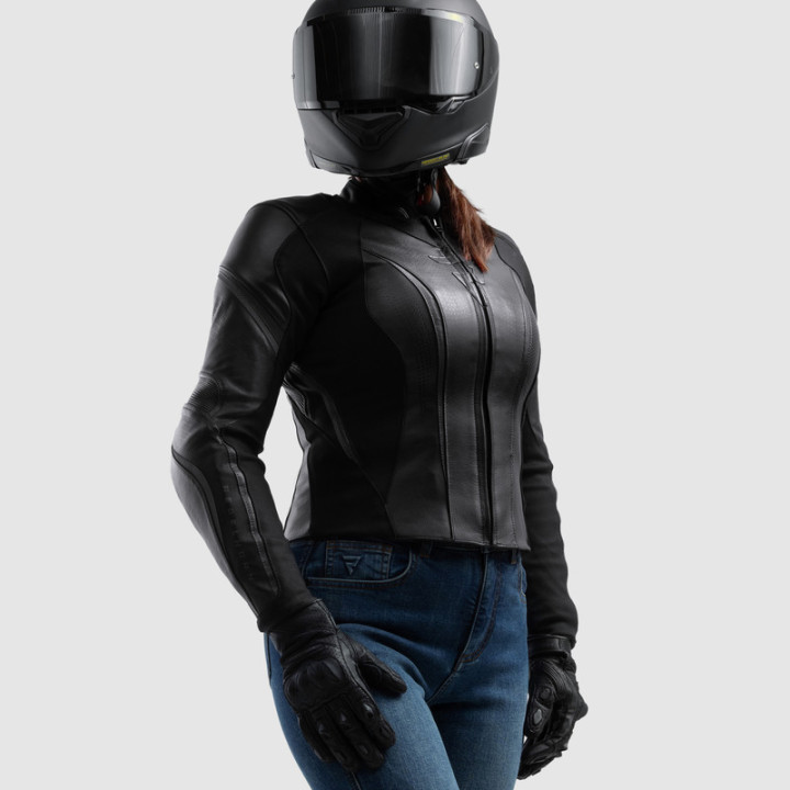 KURTKA MOTOCYKLOWA SKÓRZANA DAMSKA REBELHORN DIVA ST BLACK