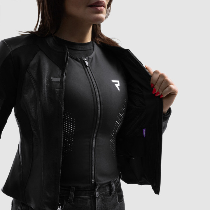 KURTKA MOTOCYKLOWA SKÓRZANA DAMSKA REBELHORN DIVA ST BLACK