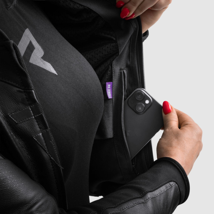 KURTKA MOTOCYKLOWA SKÓRZANA DAMSKA REBELHORN DIVA ST BLACK