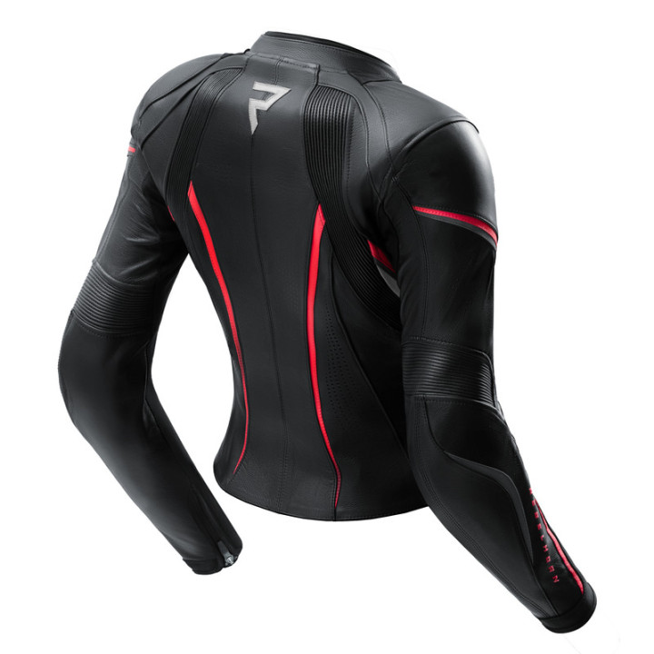 KURTKA MOTOCYKLOWA SKÓRZANA DAMSKA REBELHORN DIVA ST BLACK RED WHITE