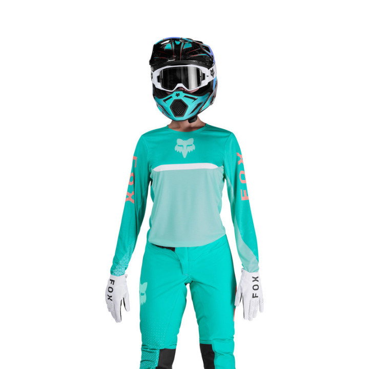 BLUZA MOTOCYKLOWA DAMSKA FOX FLEXAIR FRACTURE AQUA