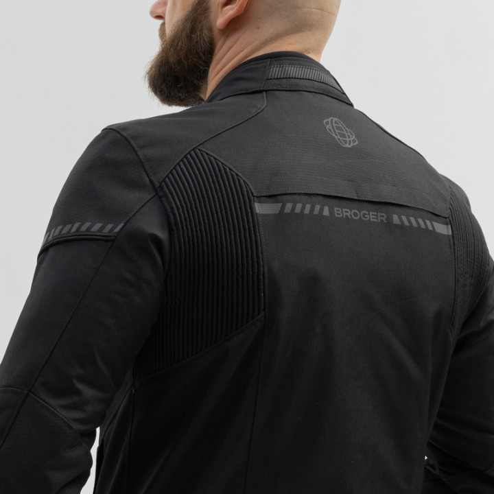 KURTKA MOTOCYKLOWA TEKSTYLNA BROGER GRID BLACK