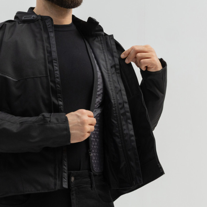 KURTKA MOTOCYKLOWA TEKSTYLNA BROGER GRID BLACK