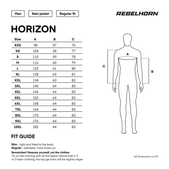 KURTKA PRZECIWDESZCZOWA REBELHORN HORIZON BLACK