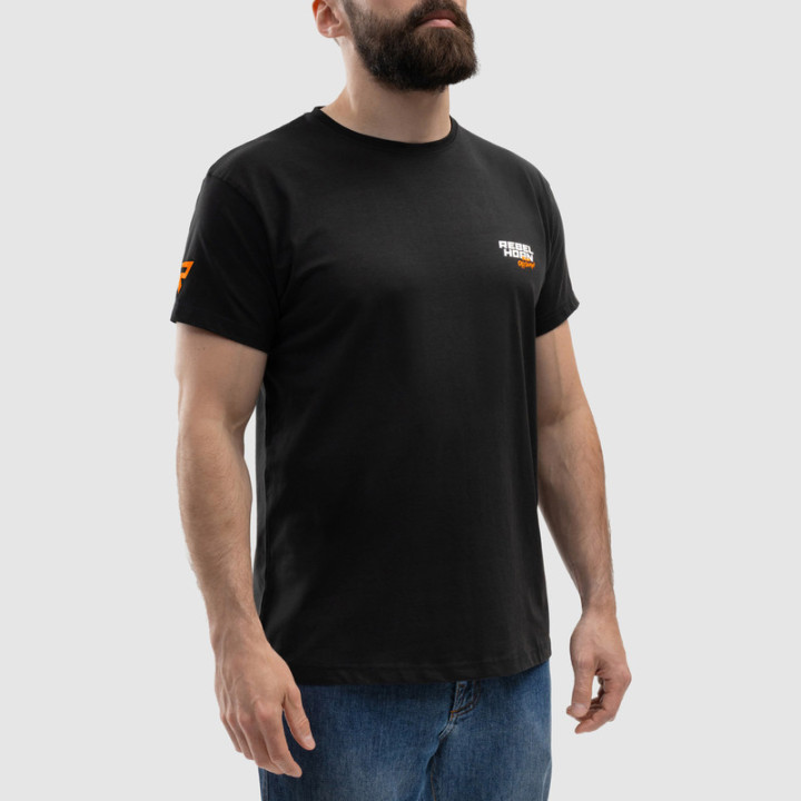 KOSZULKA Z KRÓTKIM RĘKAWEM REBELHORN OFFSCRIPT BLACK