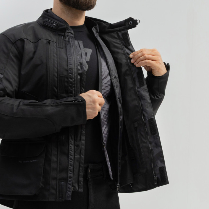 KURTKA MOTOCYKLOWA TEKSTYLNA BROGER OVERLAND BLACK