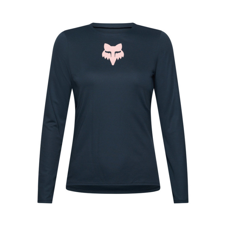 KOSZULKA ROWEROWA Z DŁUGIM RĘKAWEM DAMSKA FOX RANGER HEAD GALAXY BLUE
