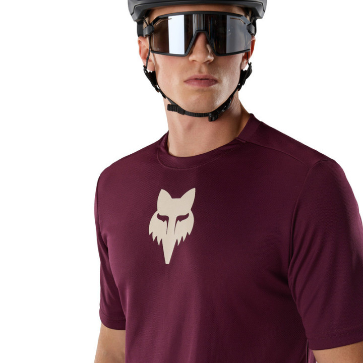 KOSZULKA ROWEROWA FOX RANGER HEAD DARK MAROON