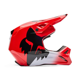 KASK MOTOCYKLOWY JUNIOR FOX V1 SHIELD FLUO RED YL