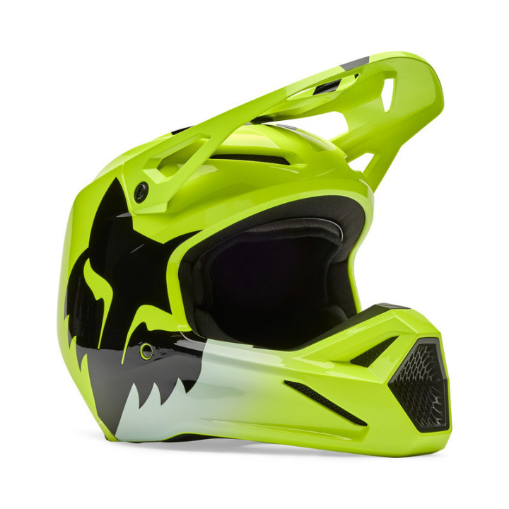 KASK MOTOCYKLOWY JUNIOR FOX V1 SHIELD FLUO YELLOW YL