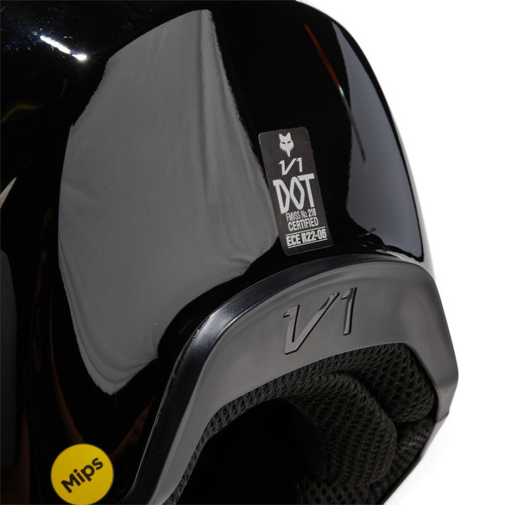 KASK MOTOCYKLOWY FOX V1 SOLID BLACK