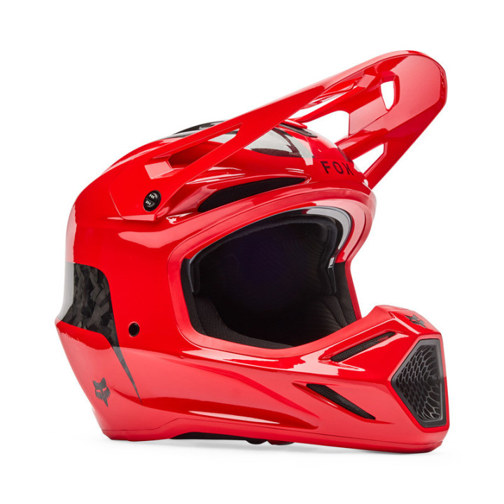KASK MOTOCYKLOWY FOX V3 RS FRACTURE FLUO RED