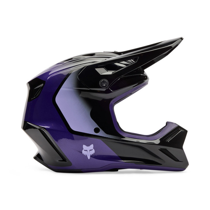 KASK MOTOCYKLOWY JUNIOR FOX V3 SPIRE BLACK PURPLE YL