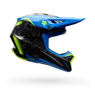KASK MOTOCYKLOWY FOX V3 RS TACTILE BLUE JEWEL M
