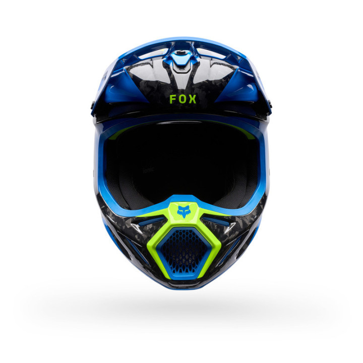 KASK MOTOCYKLOWY FOX V3 RS TACTILE BLUE JEWEL M