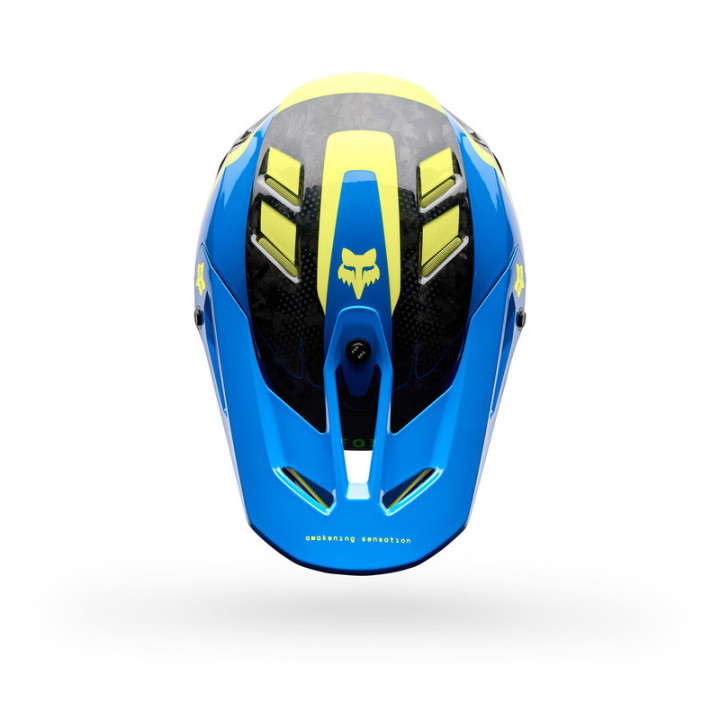 KASK MOTOCYKLOWY FOX V3 RS TACTILE BLUE JEWEL M