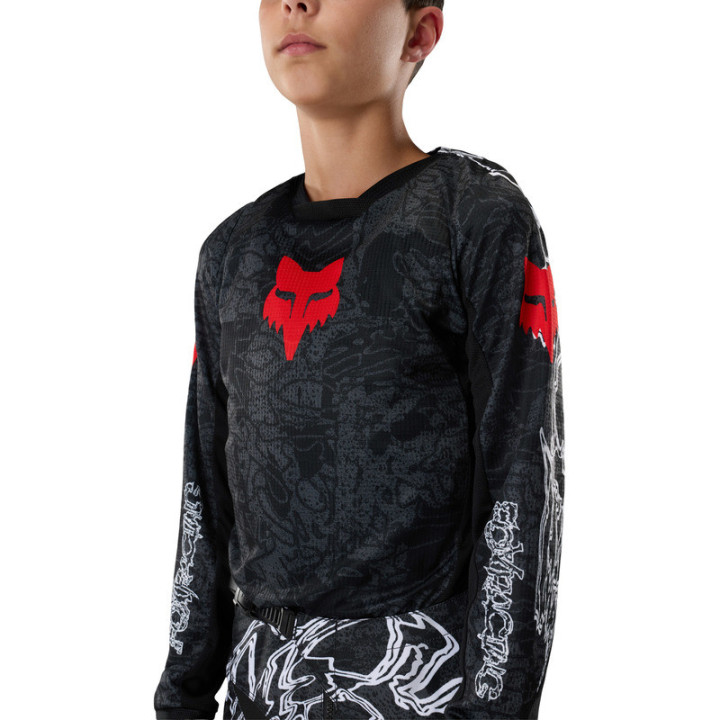 BLUZA MOTOCYKLOWA JUNIOR FOX 180 ABYSS BLACK