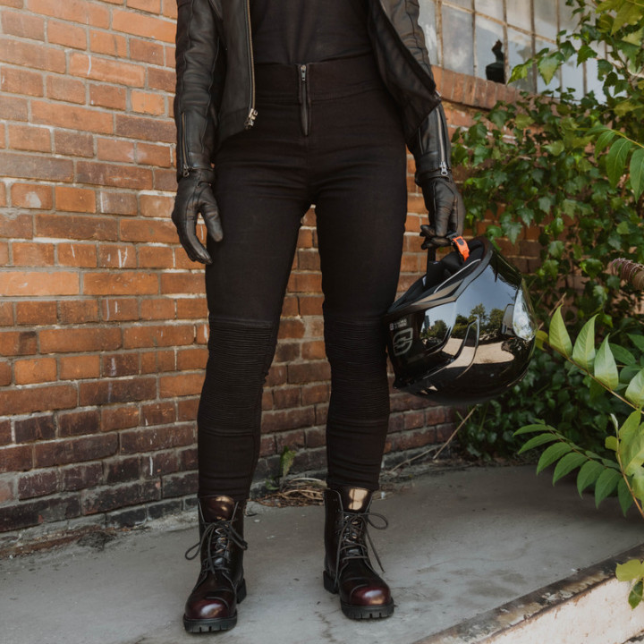 LEGINSY MOTOCYKLOWE DAMSKIE OZONE CHICA BLACK