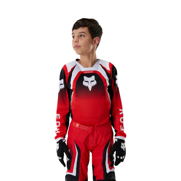BLUZA MOTOCYKLOWA JUNIOR FOX 180 FRAME RED