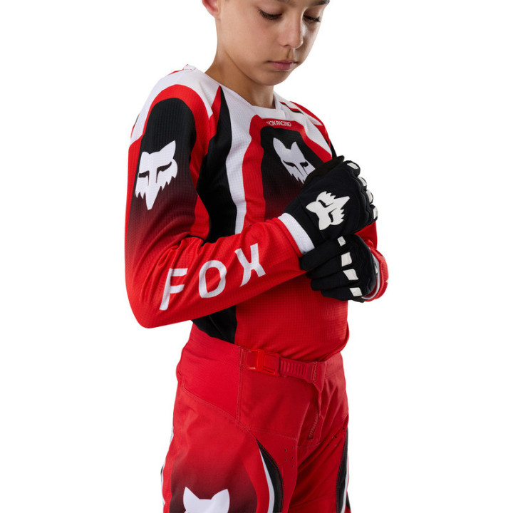 BLUZA MOTOCYKLOWA JUNIOR FOX 180 FRAME RED