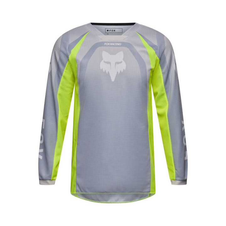 BLUZA MOTOCYKLOWA JUNIOR FOX 180 FRAME GREY YELLOW