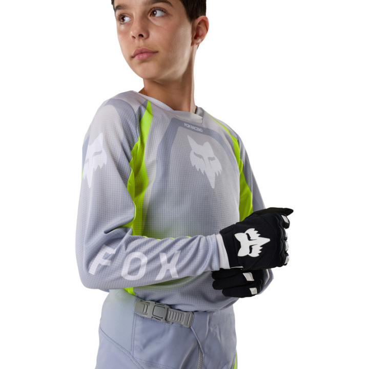 BLUZA MOTOCYKLOWA JUNIOR FOX 180 FRAME GREY YELLOW