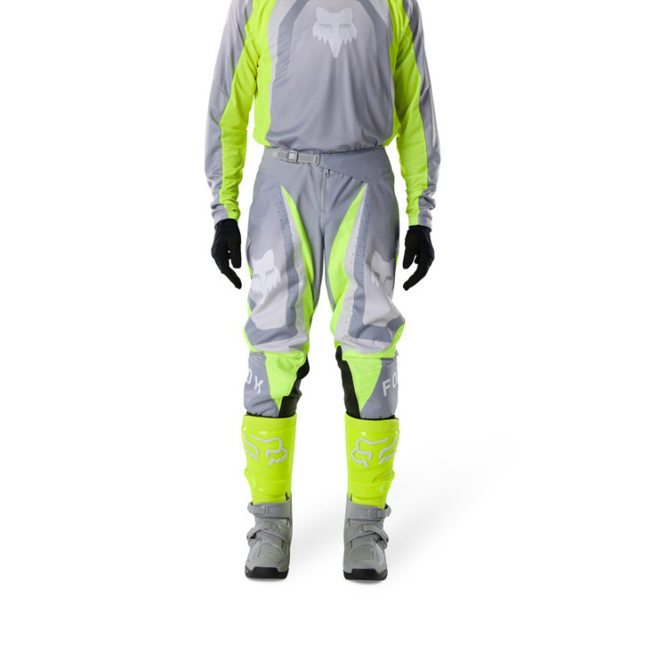 SPODNIE MOTOCYKLOWE FOX 180 FRAME GREY YELLOW