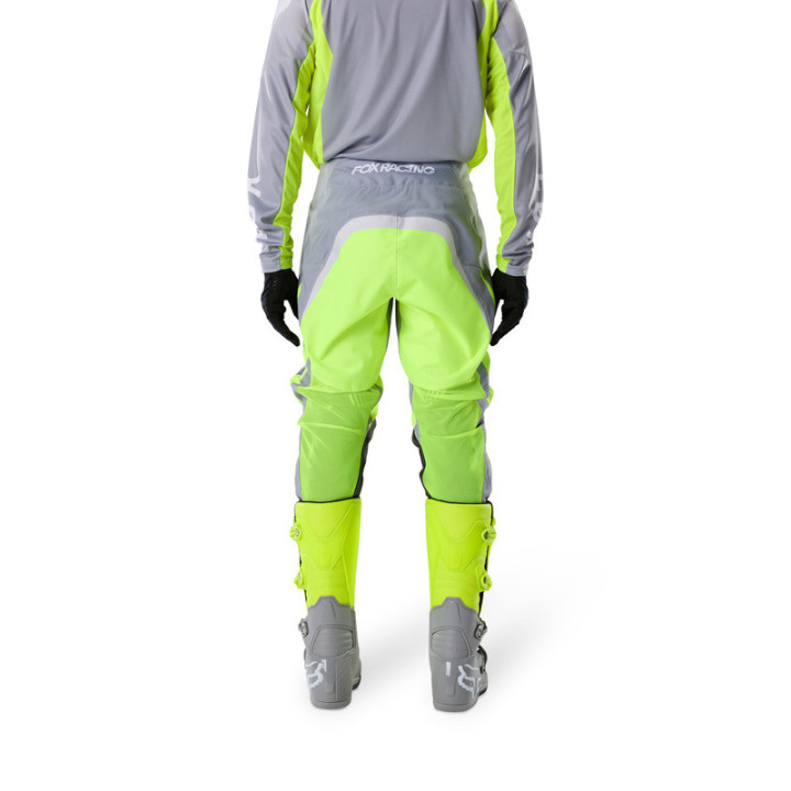 SPODNIE MOTOCYKLOWE FOX 180 FRAME GREY YELLOW