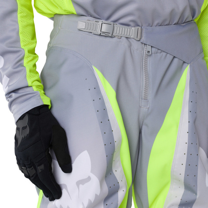 SPODNIE MOTOCYKLOWE FOX 180 FRAME GREY YELLOW
