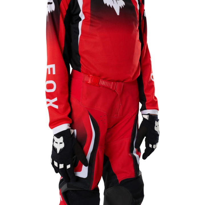 SPODNIE MOTOCYKLOWE JUNIOR FOX 180 FRAME RED