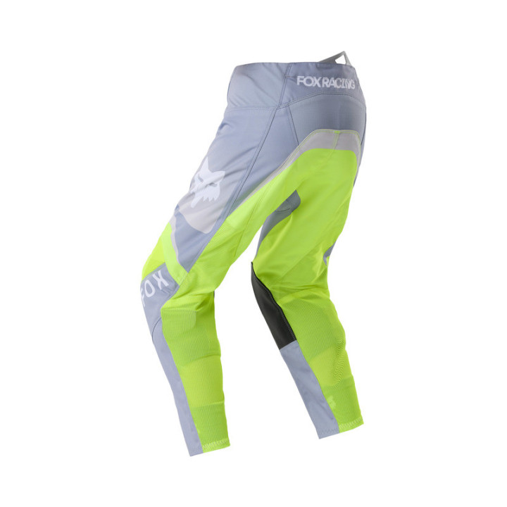 SPODNIE MOTOCYKLOWE JUNIOR FOX 180 FRAME GREY YELLOW