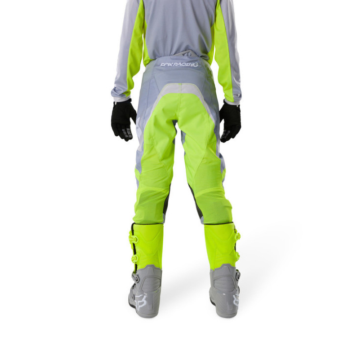 SPODNIE MOTOCYKLOWE JUNIOR FOX 180 FRAME GREY YELLOW