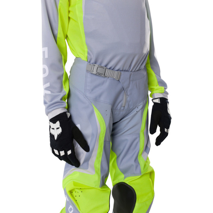 SPODNIE MOTOCYKLOWE JUNIOR FOX 180 FRAME GREY YELLOW