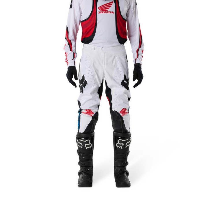 SPODNIE MOTOCYKLOWE FOX 180 HONDA WHITE RED