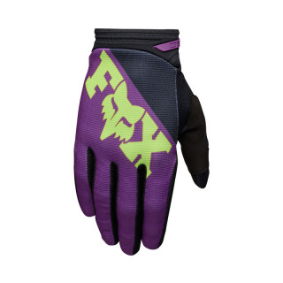 RĘKAWICE MOTOCYKLOWE JUNIOR FOX 180 RAID PURPLE LAVA
