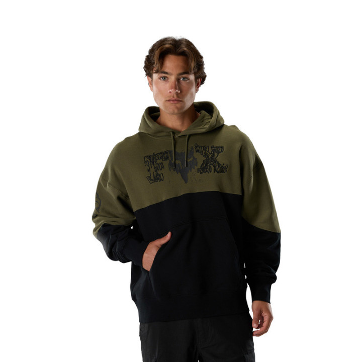 BLUZA Z KAPTUREM FOX ABYSS FLEECE PO OLIVE GREEN
