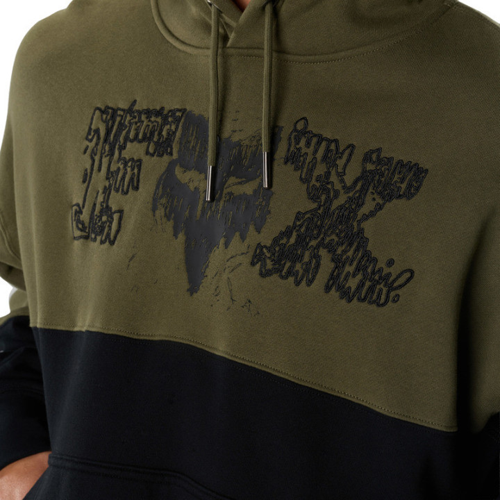 BLUZA Z KAPTUREM FOX ABYSS FLEECE PO OLIVE GREEN