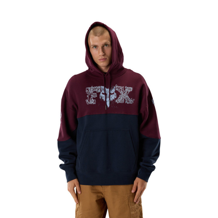 BLUZA Z KAPTUREM FOX ABYSS FLEECE PO DARK MAROON