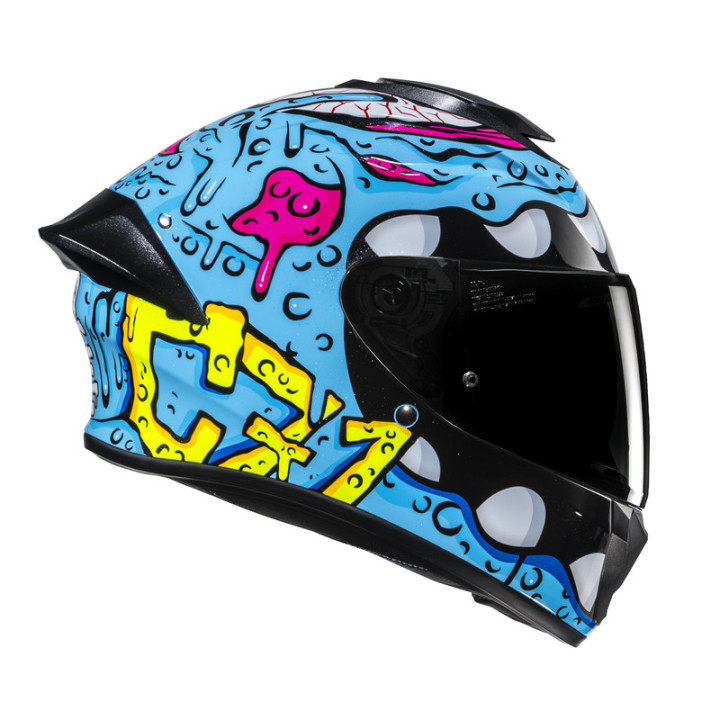KASK MOTOCYKLOWY HJC C71 SQUEEZE BLUE YELLOW