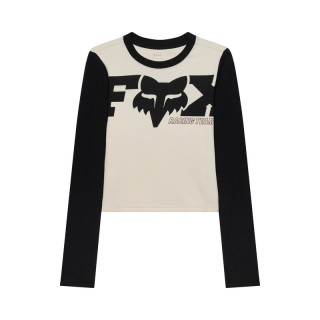 KOSZULKA Z DŁUGIM RĘKAWEM DAMSKA FOX COLDPRESS RIB LS PEARL WHITE