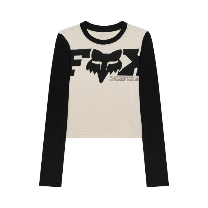 KOSZULKA Z DŁUGIM RĘKAWEM DAMSKA FOX COLDPRESS RIB LS PEARL WHITE