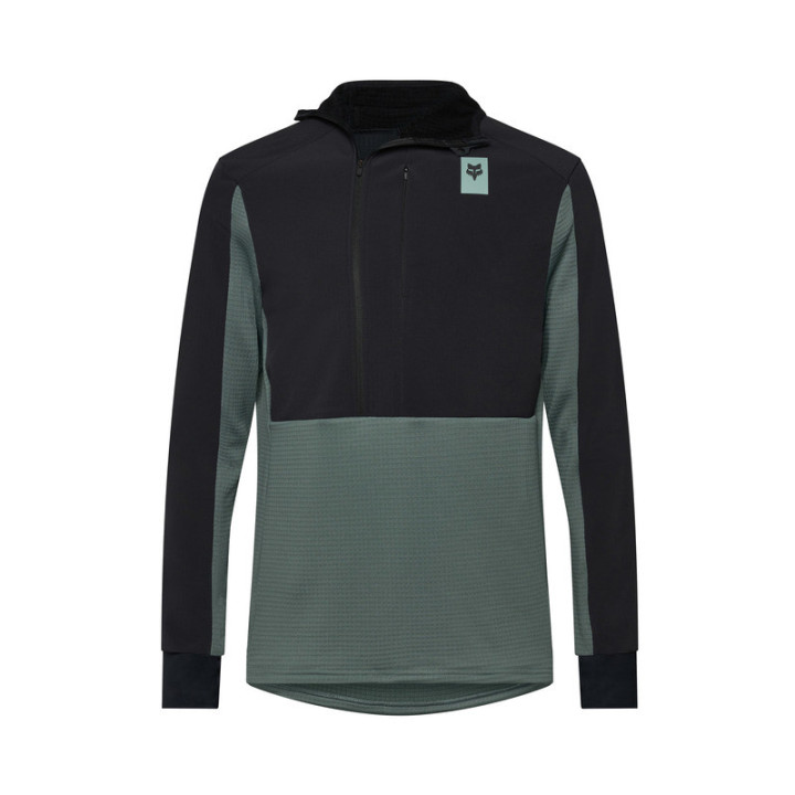 BLUZA ROWEROWA Z KAPTUREM FOX DEFEND THERMAL HOODIE SAGE