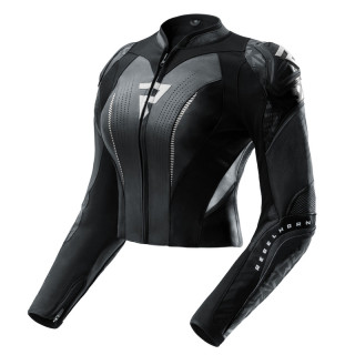 KURTKA MOTOCYKLOWA SKÓRZANA DAMSKA REBELHORN DIVA RS BLACK WHITE