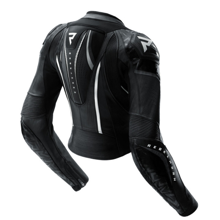 KURTKA MOTOCYKLOWA SKÓRZANA DAMSKA REBELHORN DIVA RS BLACK WHITE