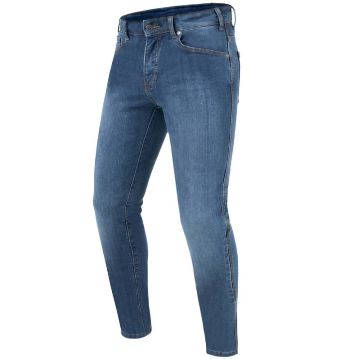 JEANSY MOTOCYKLOWE REBELHORN CLASSIC 3 SKINNY WASHED BLUE