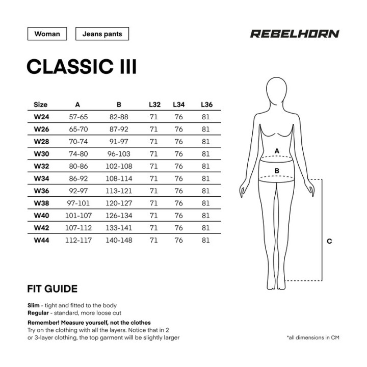 JEANSY MOTOCYKLOWE DAMSKIE REBELHORN CLASSIC 3 SKINNY FIT WASHED BLACK