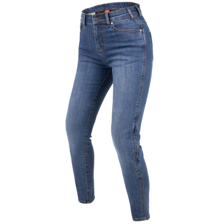 JEANSY MOTOCYKLOWE DAMSKIE REBELHORN CLASSIC 3 SKINNY FIT WASHED BLUE