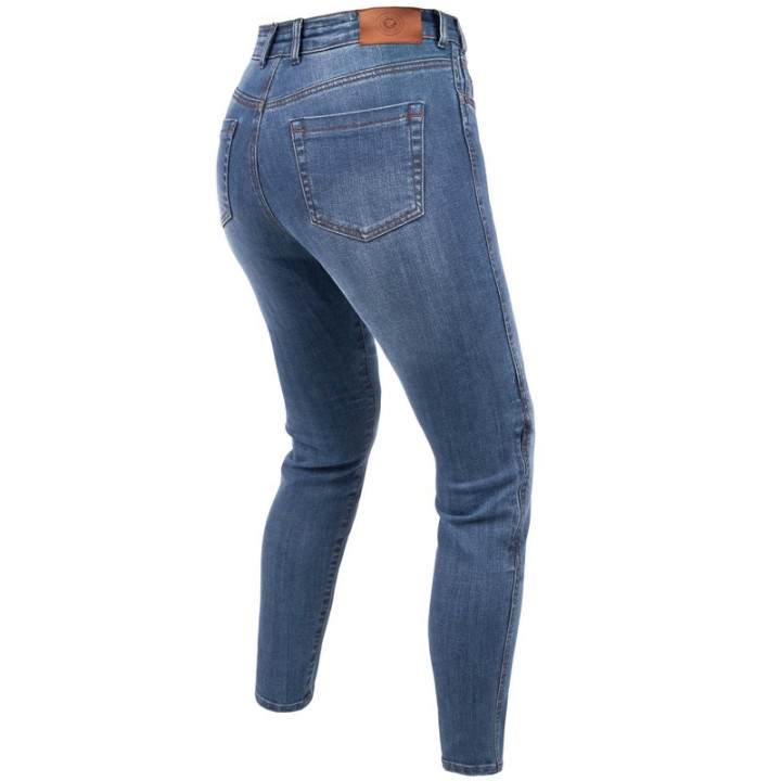 JEANSY MOTOCYKLOWE DAMSKIE REBELHORN CLASSIC 3 SKINNY FIT WASHED BLUE