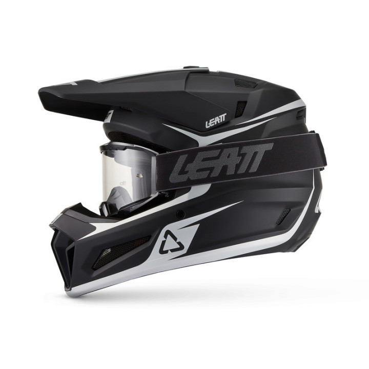 KASK MOTOCYKLOWY Z GOGLAMI LEATT KIT MOTO 3.5 BLACK